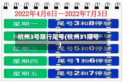 杭州3号限行尾号(杭州31限号)-第2张图片
