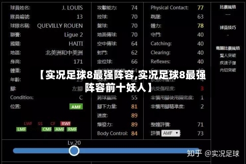 【实况足球8最强阵容,实况足球8最强阵容前十妖人】-第2张图片