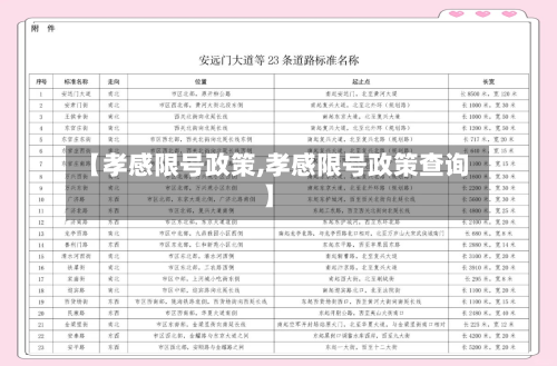 【孝感限号政策,孝感限号政策查询】-第3张图片