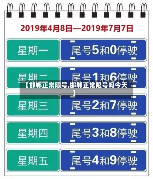【邯郸正常限号,邯郸正常限号吗今天】