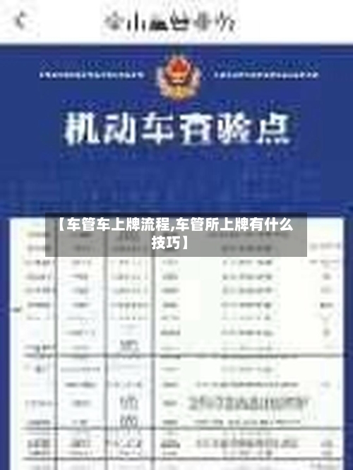 【车管车上牌流程,车管所上牌有什么技巧】-第2张图片