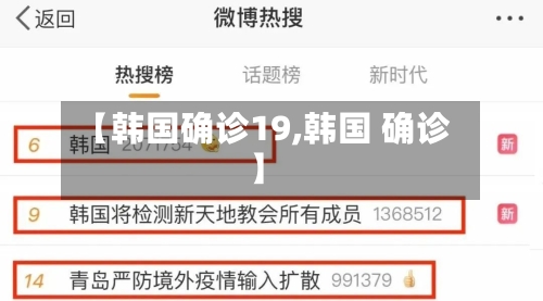 【韩国确诊19,韩国 确诊】-第3张图片