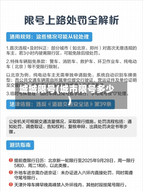 城城限号(城市限号多少)-第2张图片