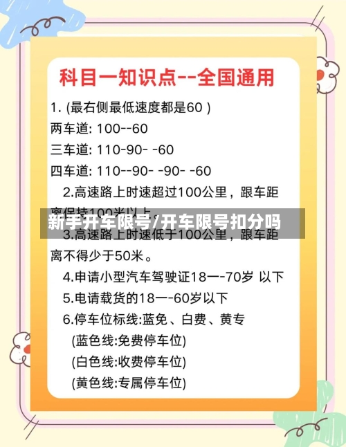 新手开车限号/开车限号扣分吗-第2张图片