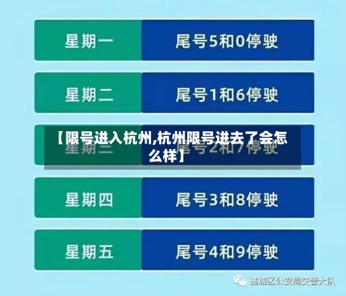 【限号进入杭州,杭州限号进去了会怎么样】-第2张图片