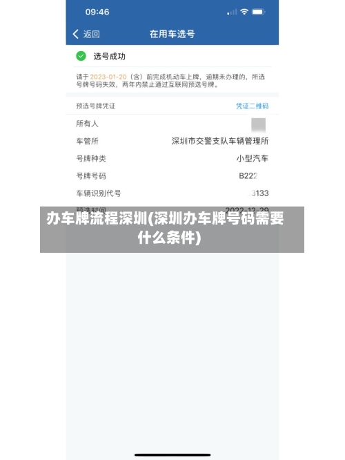 办车牌流程深圳(深圳办车牌号码需要什么条件)-第2张图片
