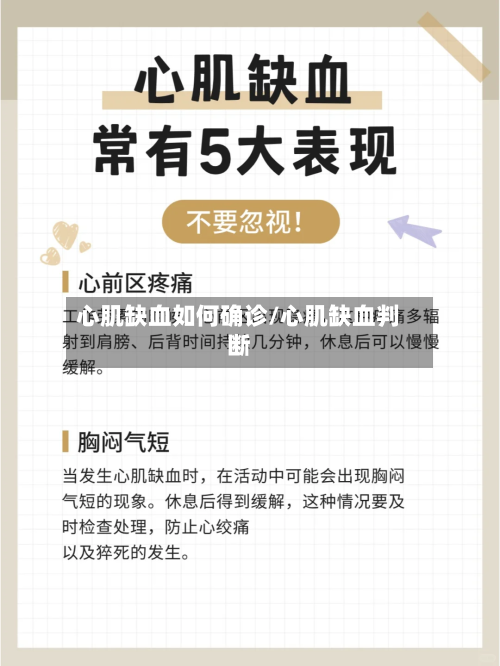 心肌缺血如何确诊/心肌缺血判断