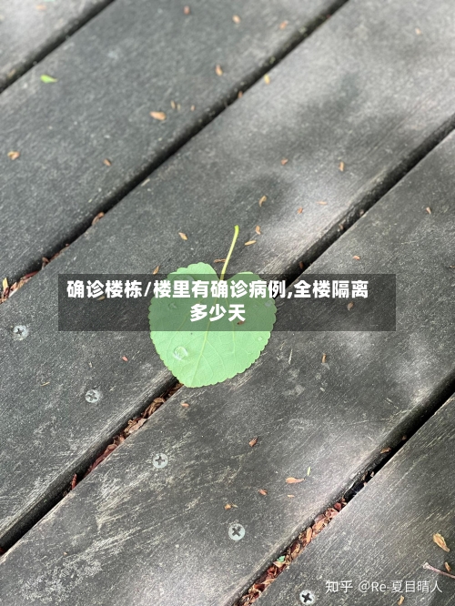 确诊楼栋/楼里有确诊病例,全楼隔离多少天-第2张图片