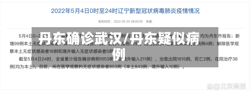 丹东确诊武汉/丹东疑似病例-第2张图片