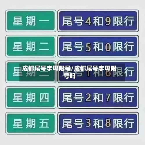 成都尾号字母限号/成都尾号字母限号吗-第2张图片