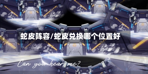 蛇皮阵容/蛇皮兑换哪个位置好-第2张图片