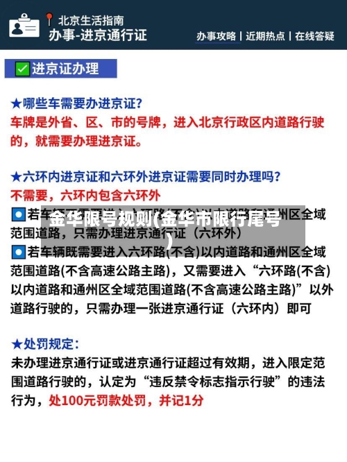 金华限号规则(金华市限行尾号)-第2张图片