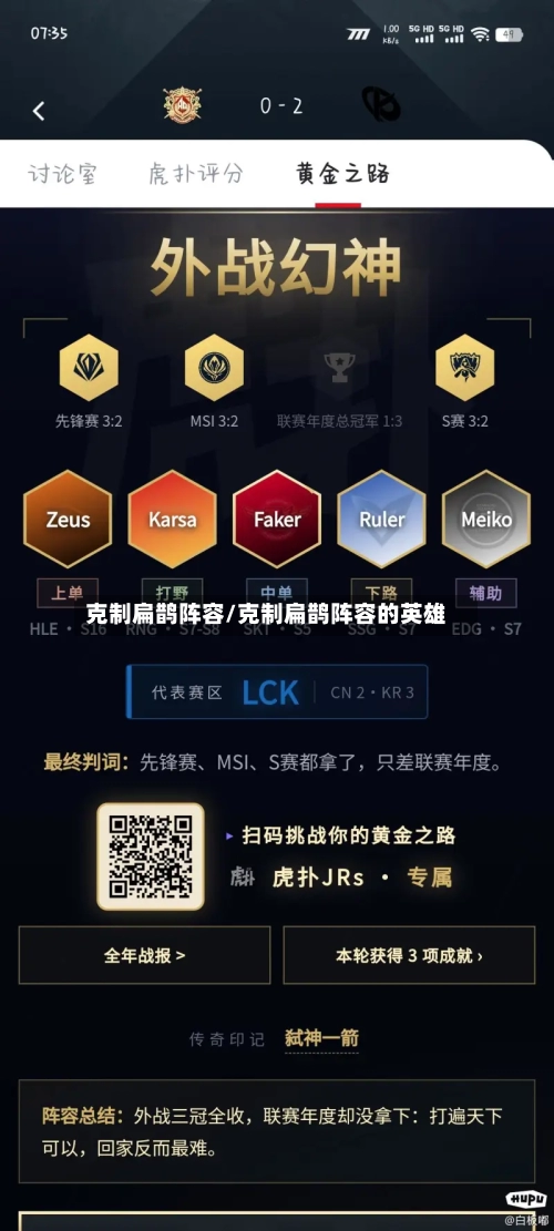 克制扁鹊阵容/克制扁鹊阵容的英雄