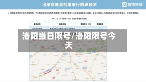 洛阳当日限号/洛阳限号今天-第2张图片