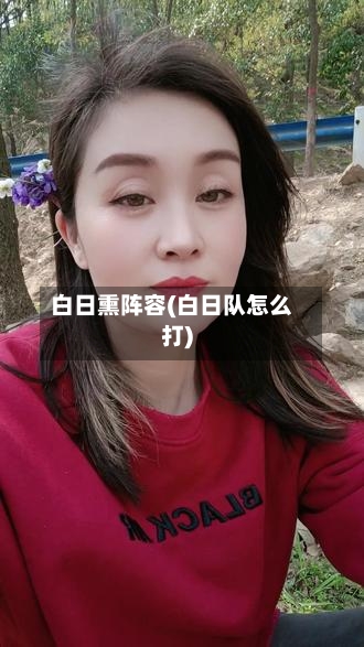 白日熏阵容(白日队怎么打)
