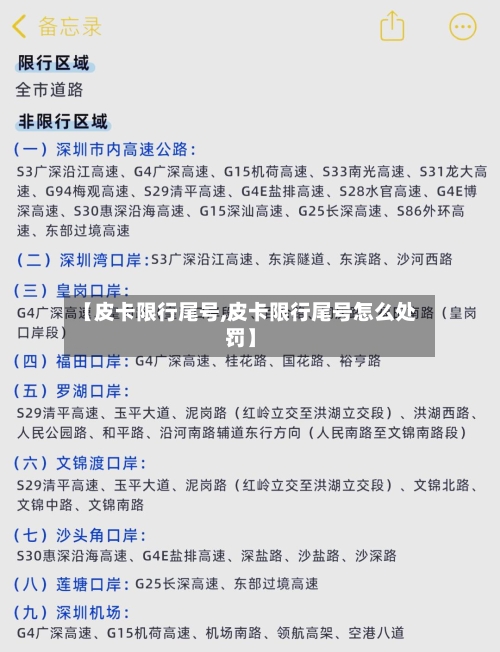 【皮卡限行尾号,皮卡限行尾号怎么处罚】-第3张图片