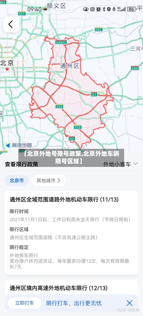 【北京外地号限号政策,北京外地车辆限号区域】-第2张图片