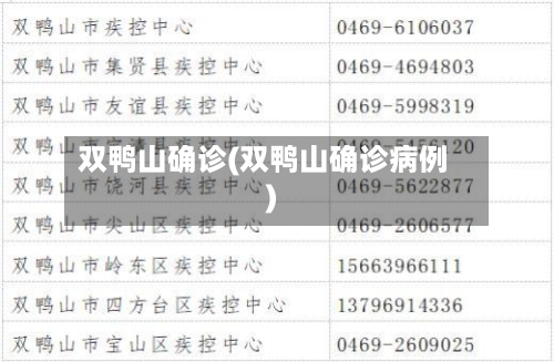 双鸭山确诊(双鸭山确诊病例)-第2张图片