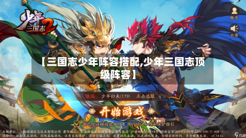 【三国志少年阵容搭配,少年三国志顶级阵容】-第2张图片