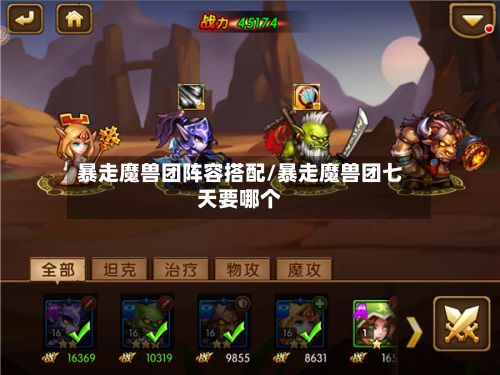 暴走魔兽团阵容搭配/暴走魔兽团七天要哪个