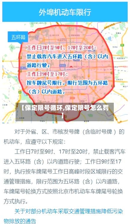 【保定限号循环,保定限号怎么罚】-第2张图片