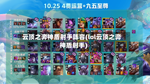 云顶之弈神盾射手阵容(lol云顶之弈神盾射手)-第2张图片