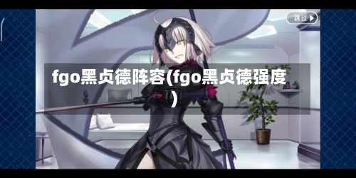 fgo黑贞德阵容(fgo黑贞德强度)-第2张图片