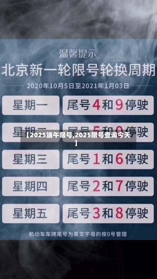 【2025端午限号,2025限号查询今天】-第3张图片