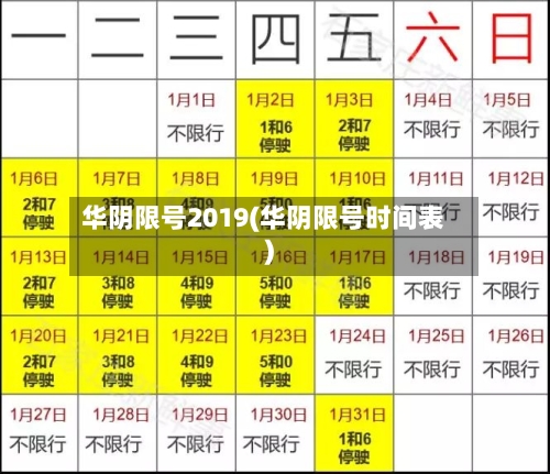 华阴限号2019(华阴限号时间表)