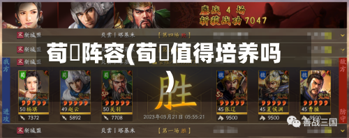 荀彧阵容(荀彧值得培养吗)