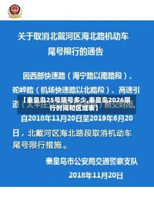 【秦皇岛25号限号多少,秦皇岛2026限行时间和区域表】-第2张图片