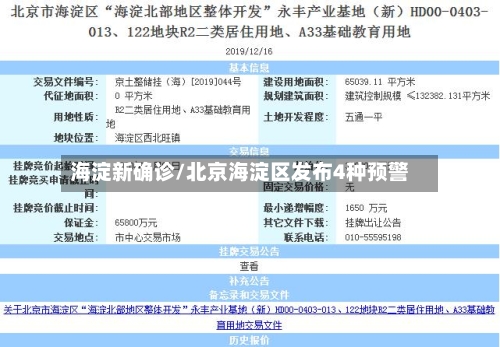 海淀新确诊/北京海淀区发布4种预警