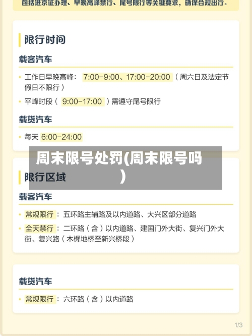 周末限号处罚(周末限号吗)
